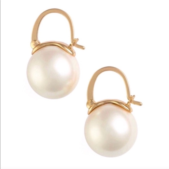 NEW Kate Spade White Pearl Drop Earrings NWT - Picture 3 of 4